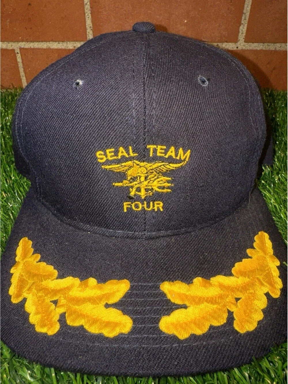 VTG 90’s Seal Team 4 CO Hat With Scrambled Eggs On Bill